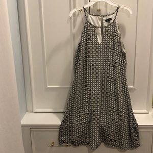 Black and White Scalloped Dress